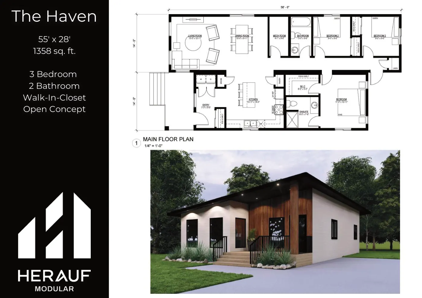 The Haven brochure page: floor plan and specifications