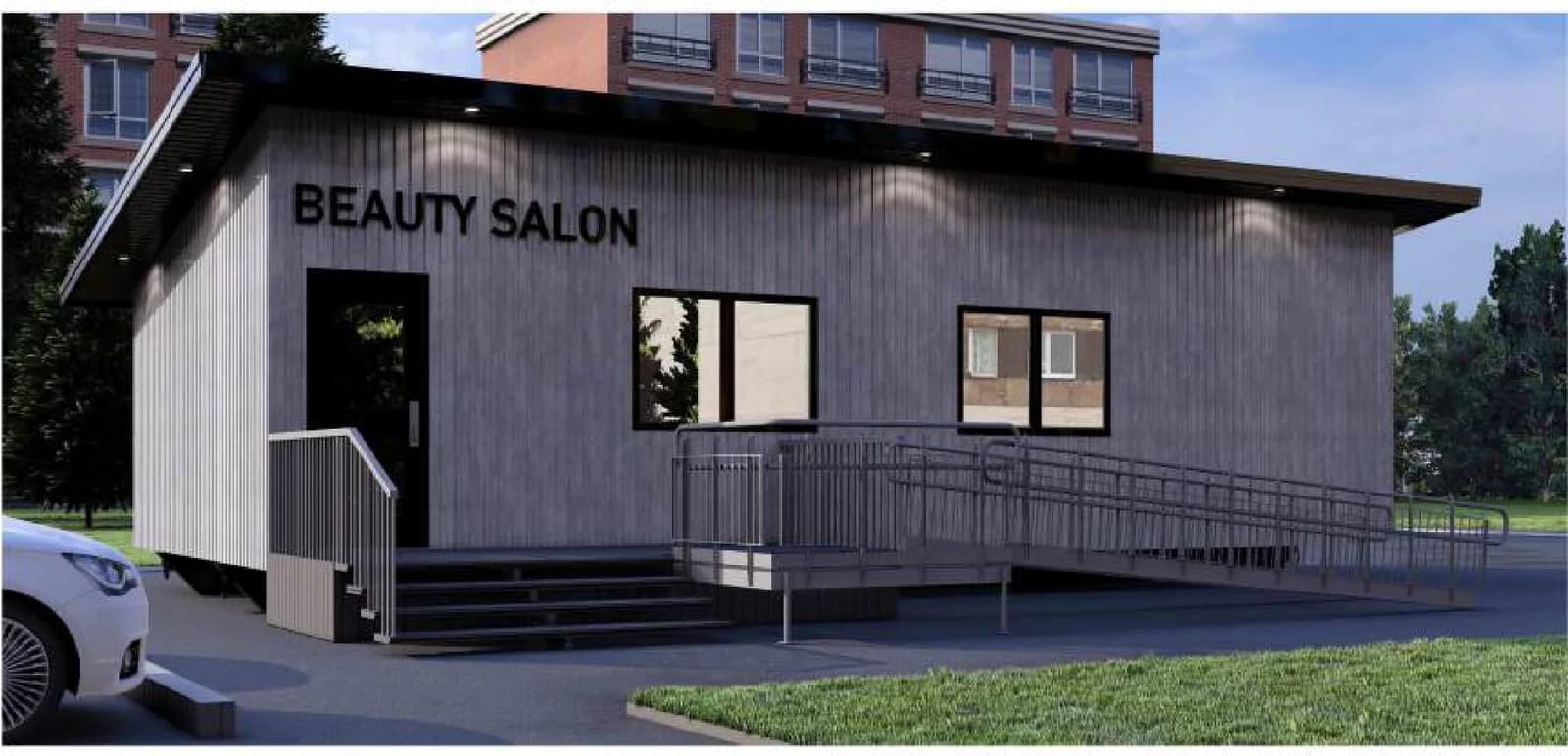 Beauty Salon, exterior 2, brochure page 6