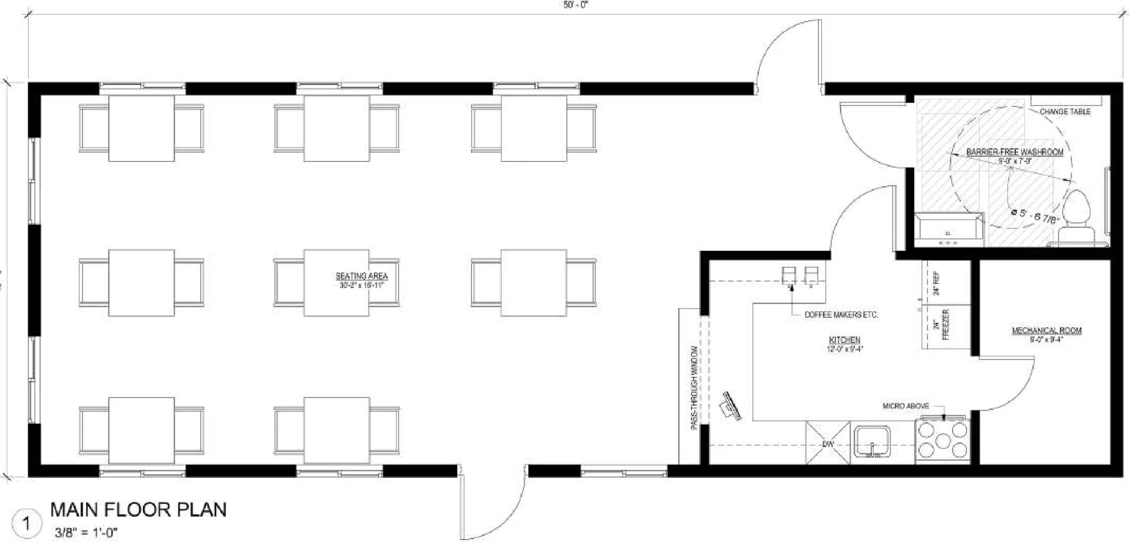 Coffee Shop, floor plan 1, brochure page 8