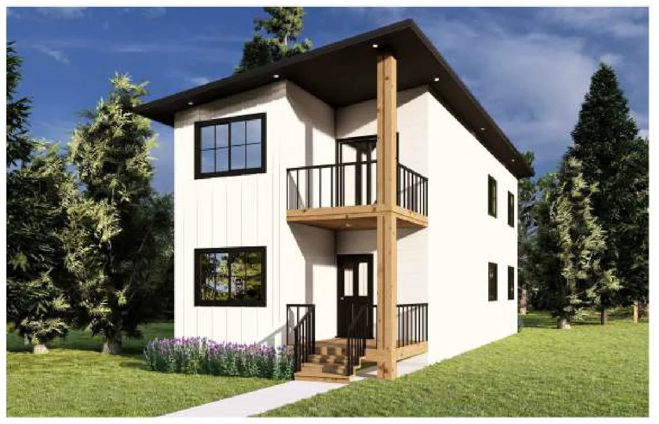 Duplex, exterior 1, brochure page 3