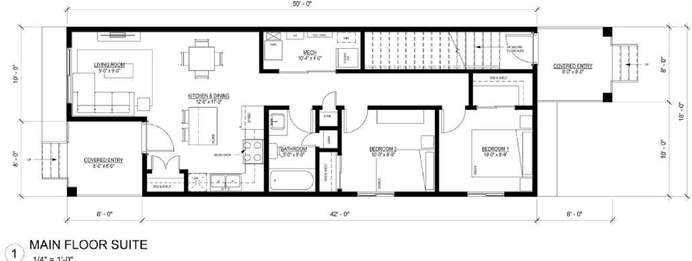 Duplex, floor plan 1, brochure page 4