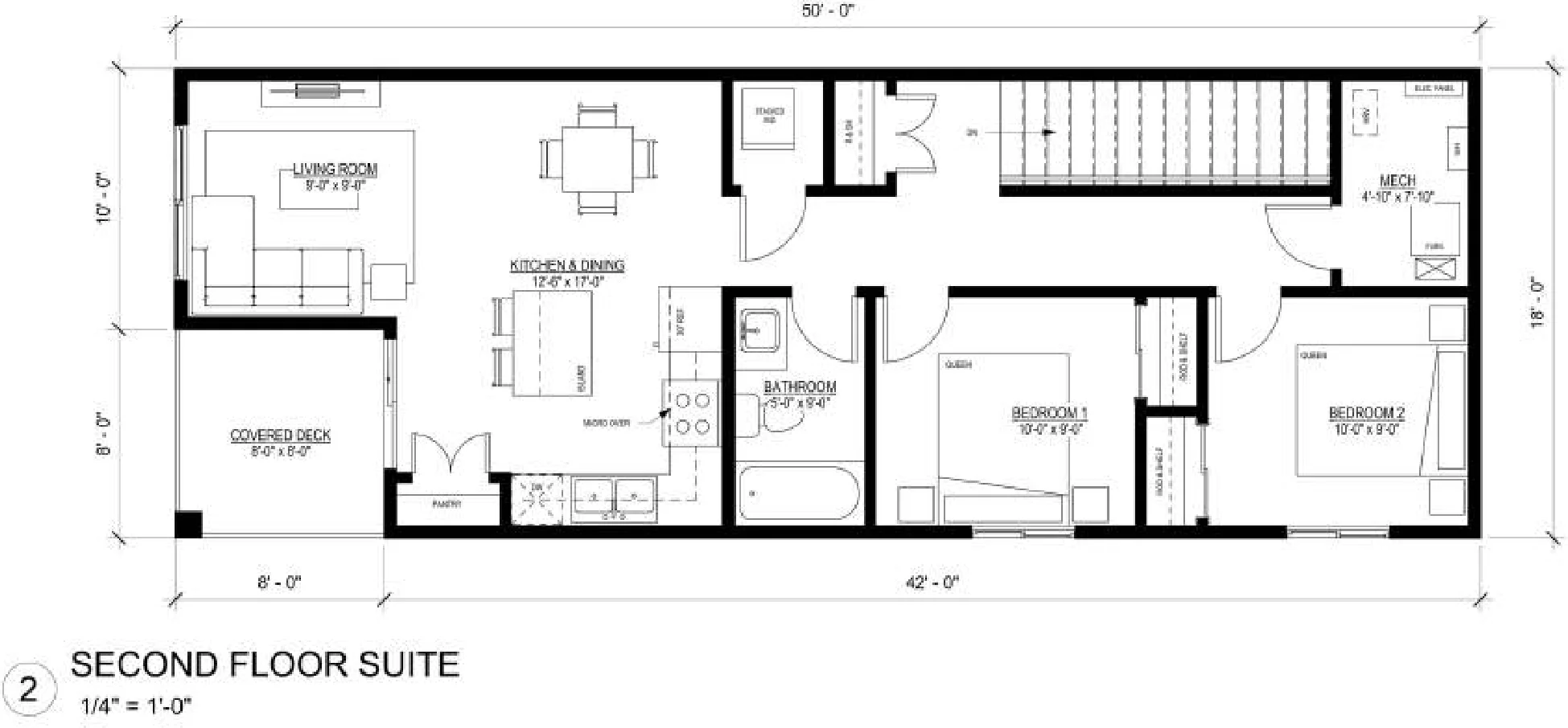 Duplex, floor plan 2, brochure page 4