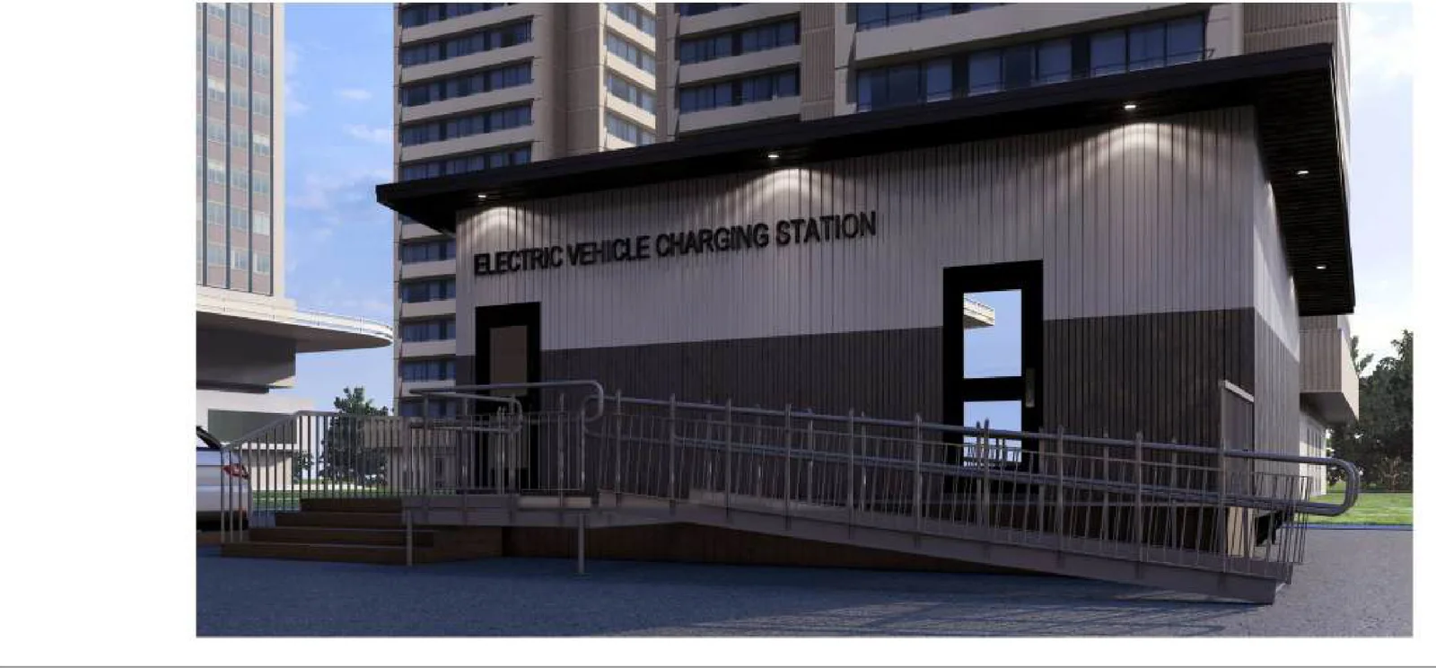 EV Charging Station, exterior 1, brochure page 13