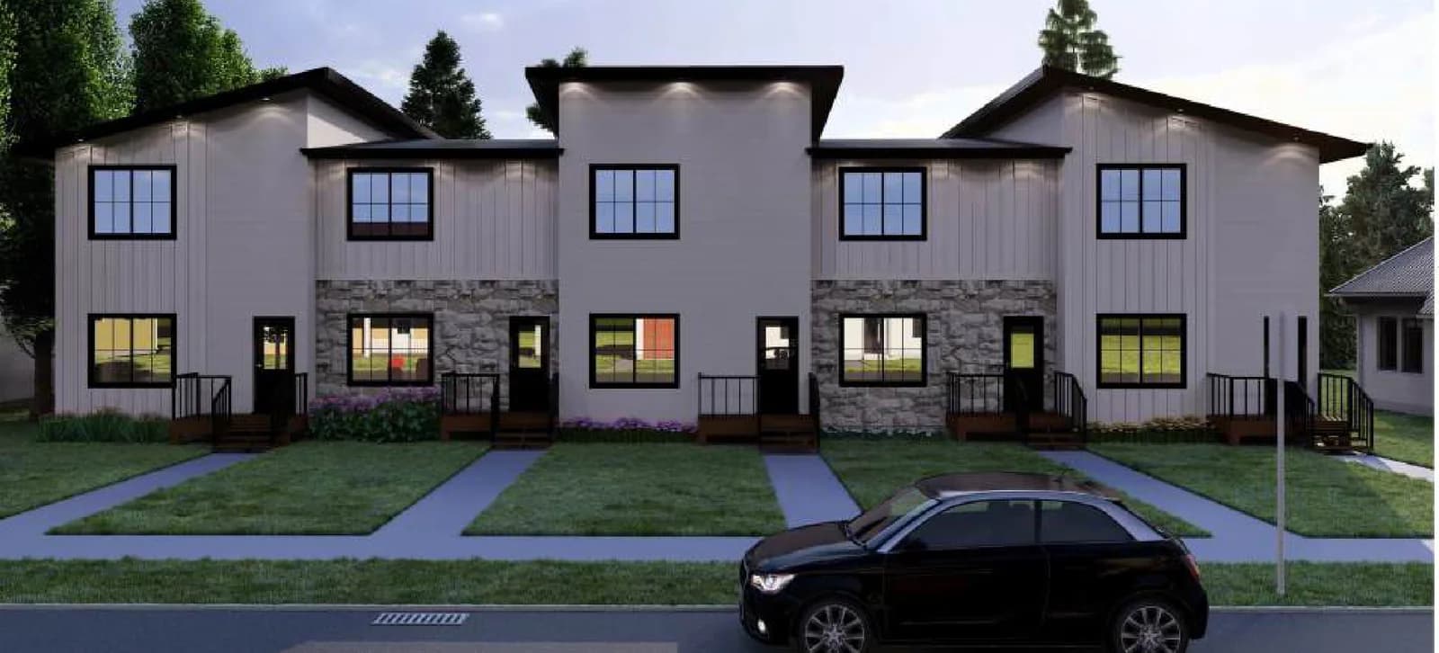 Five-Plex, exterior 2, brochure page 11