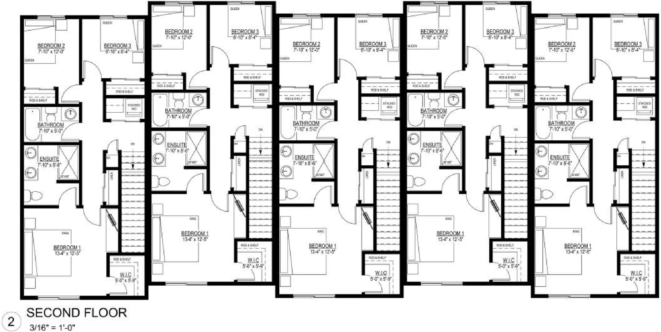Five-Plex, floor plan 2, brochure page 11
