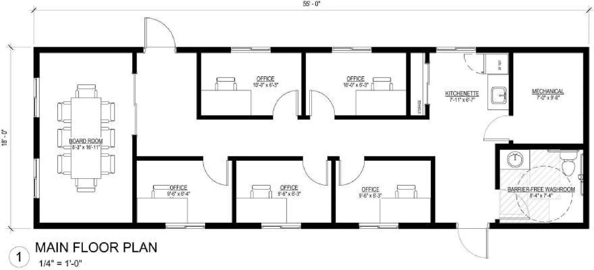 Office, floor plan 1, brochure page 4