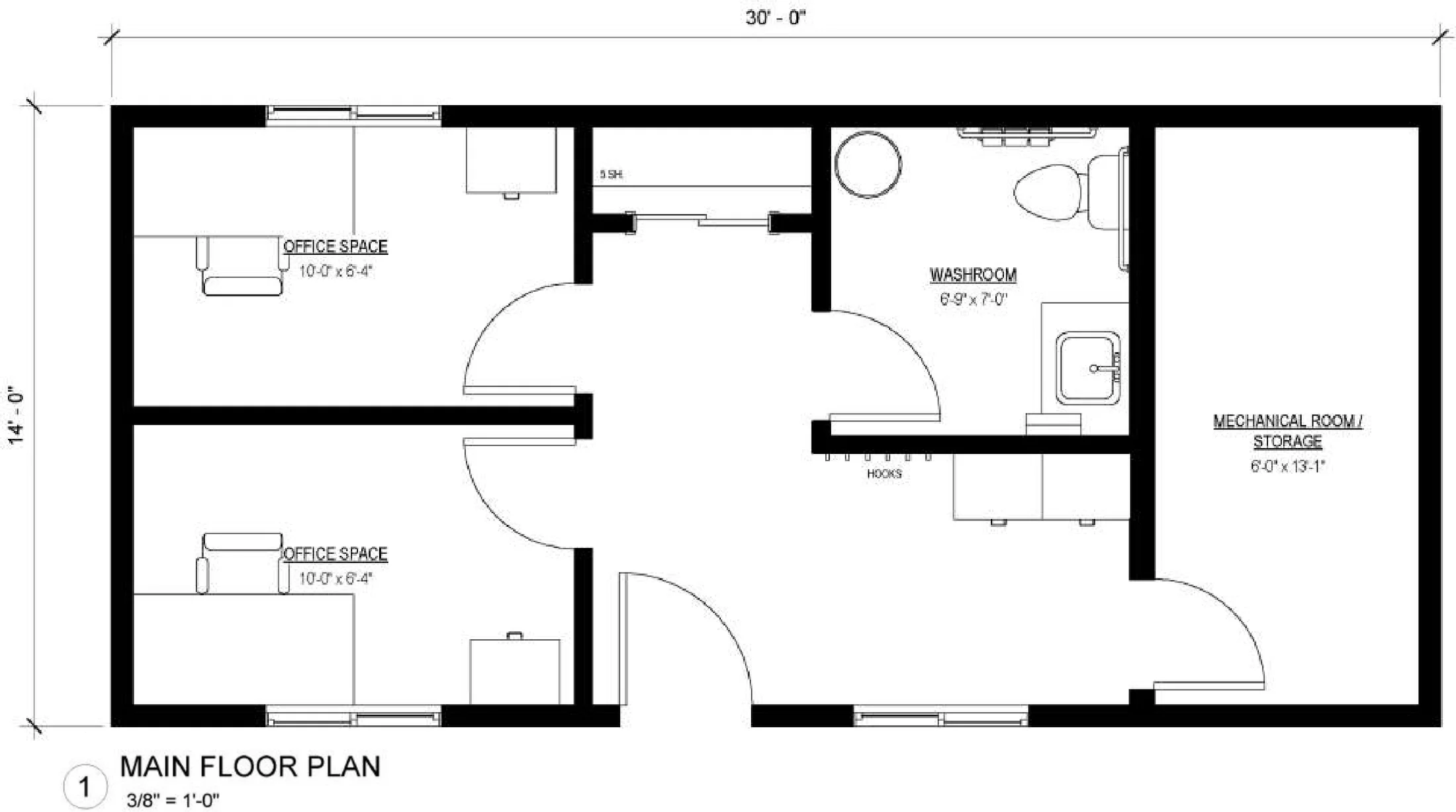 Safety Office, floor plan 1, brochure page 22