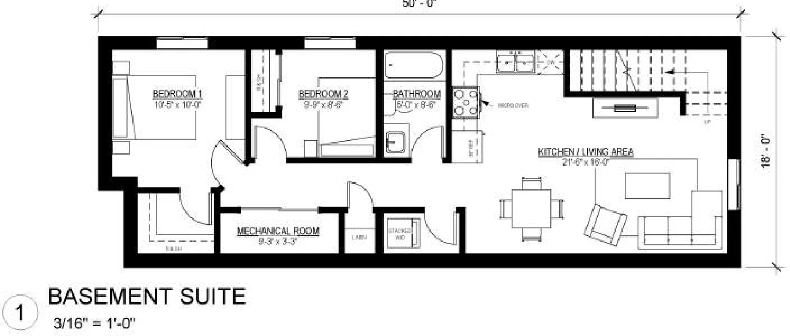 Triplex One, floor plan 1, brochure page 5