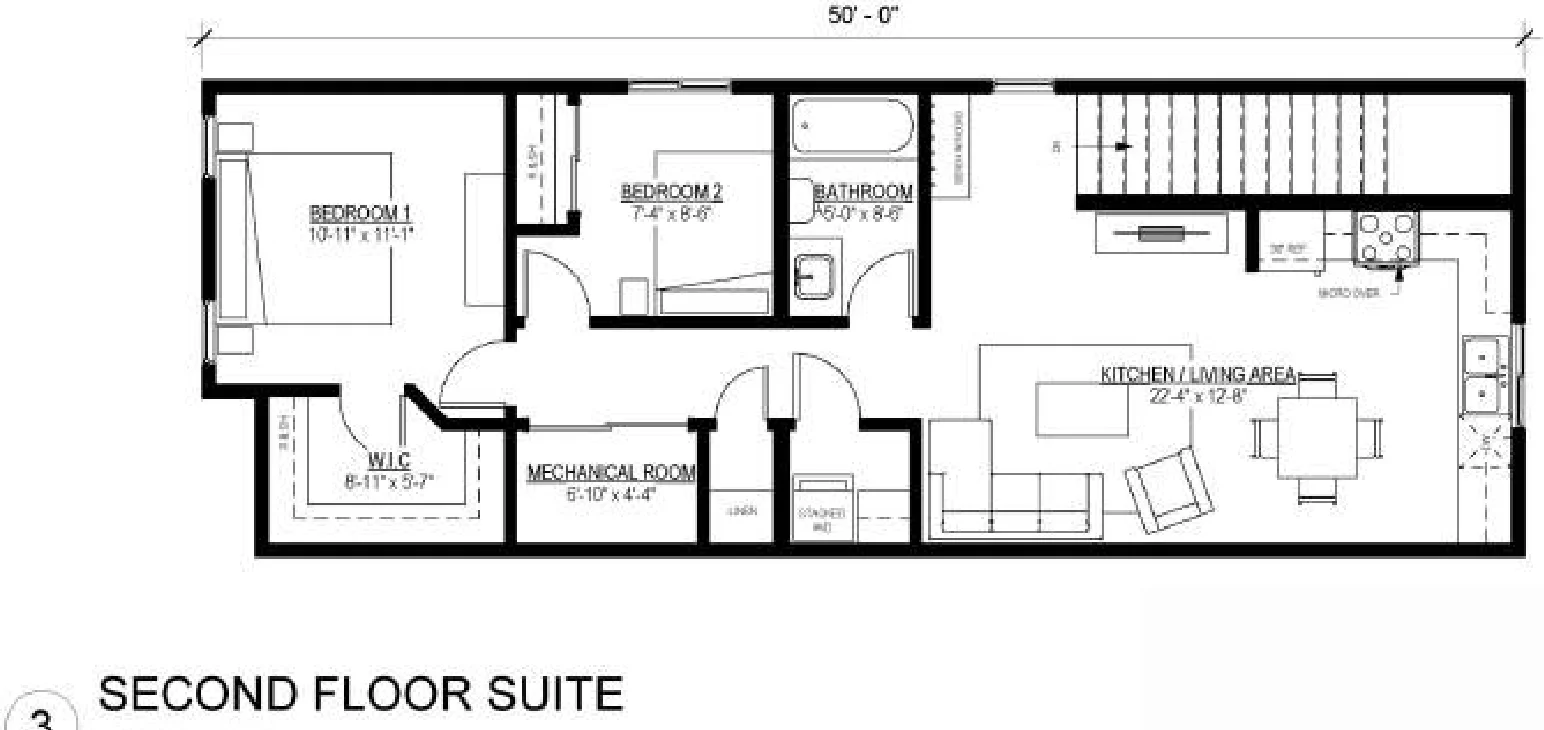 Triplex One, floor plan 3, brochure page 5