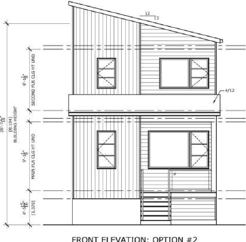 Triplex Two, elevation 3, brochure page 7