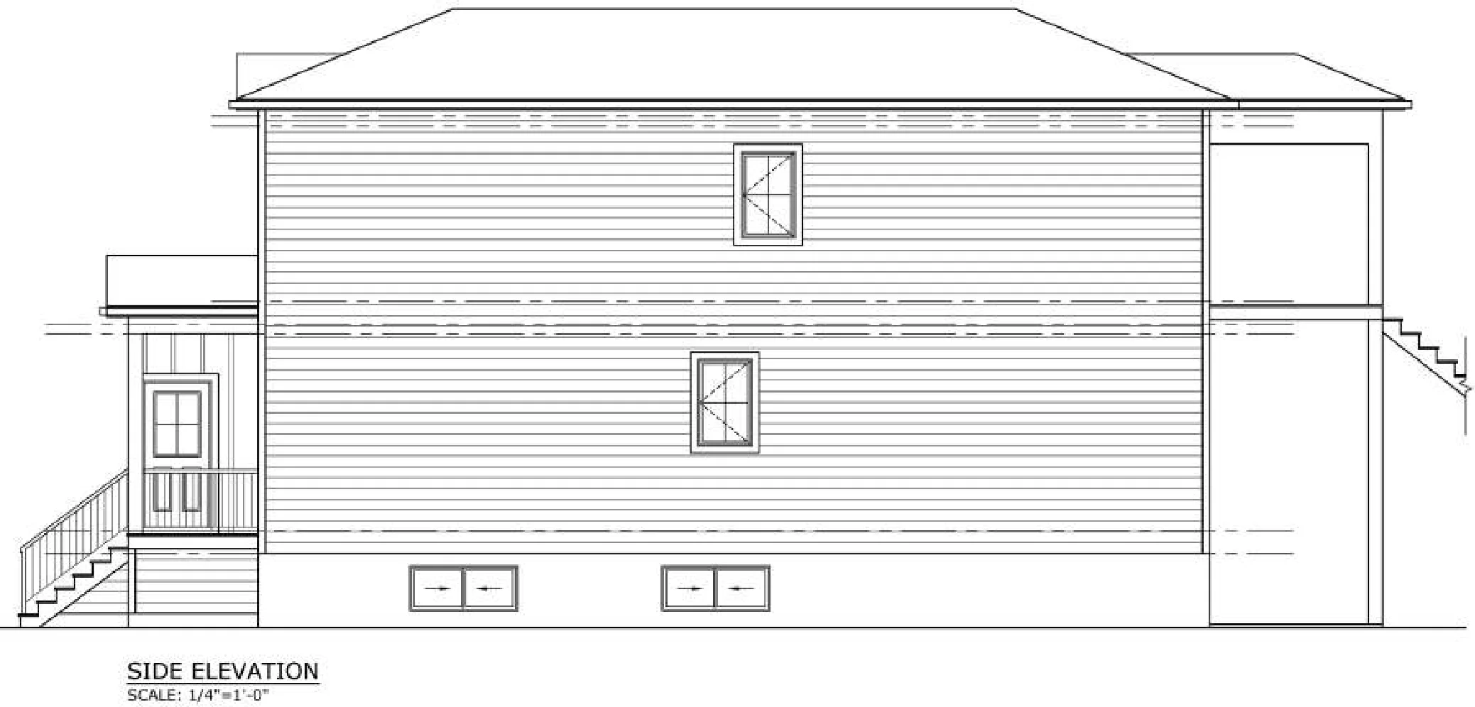 Triplex Two, elevation 4, brochure page 7