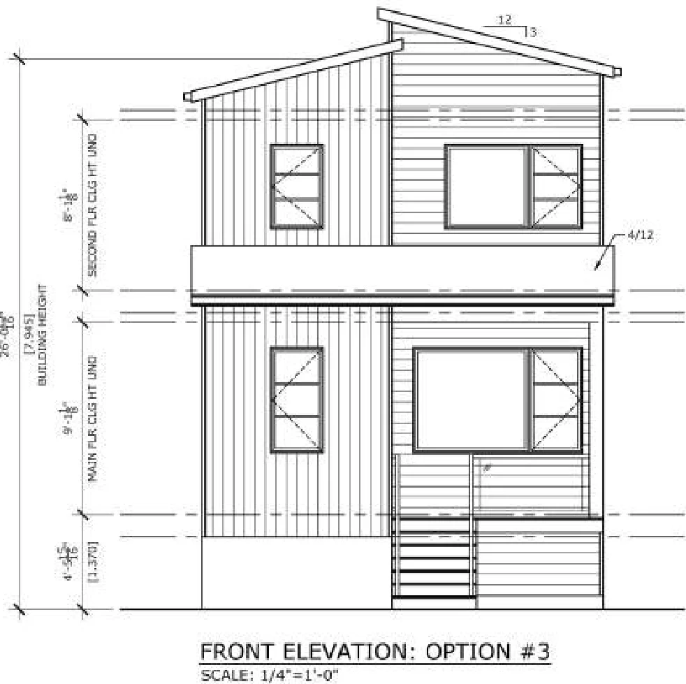 Triplex Two, elevation 5, brochure page 7