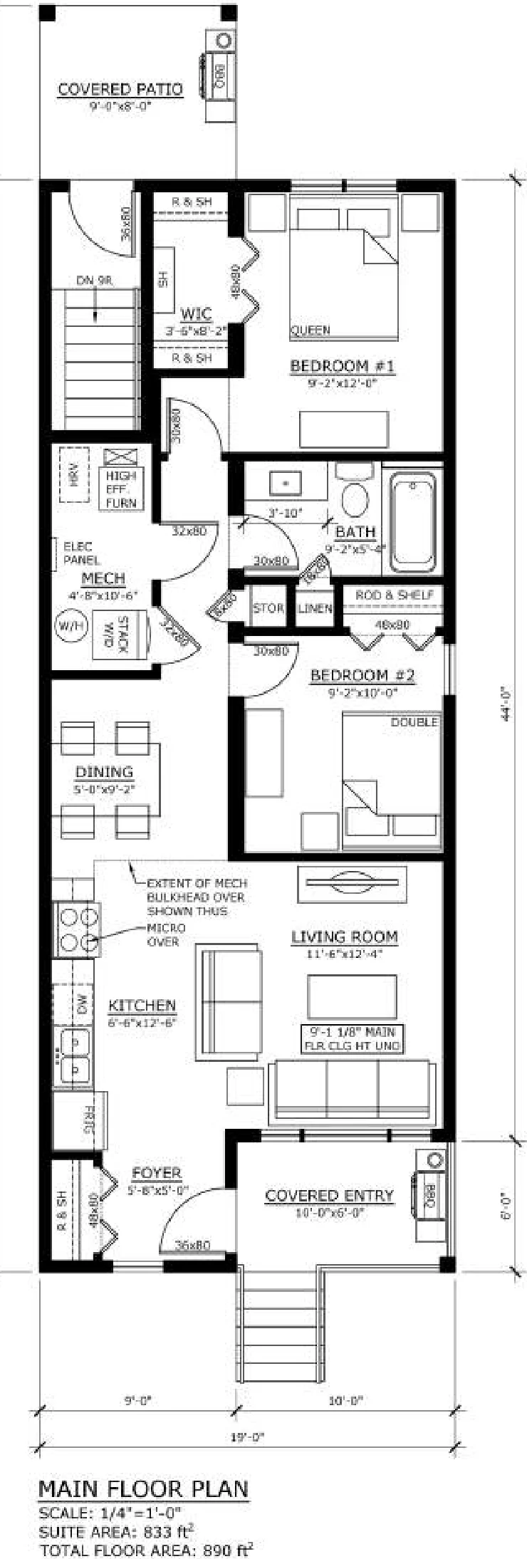 Triplex Two, floor plan 1, brochure page 6