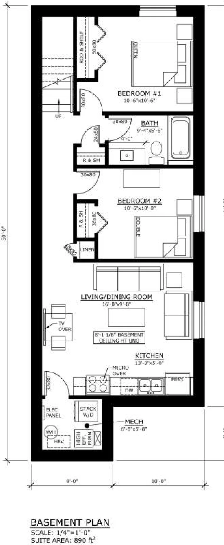 Triplex Two, floor plan 3, brochure page 6