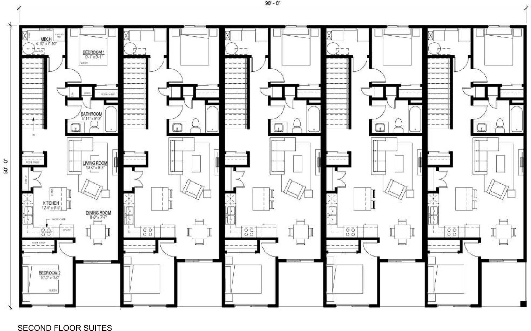 Twelve-Plex, floor plan 2, brochure page 15