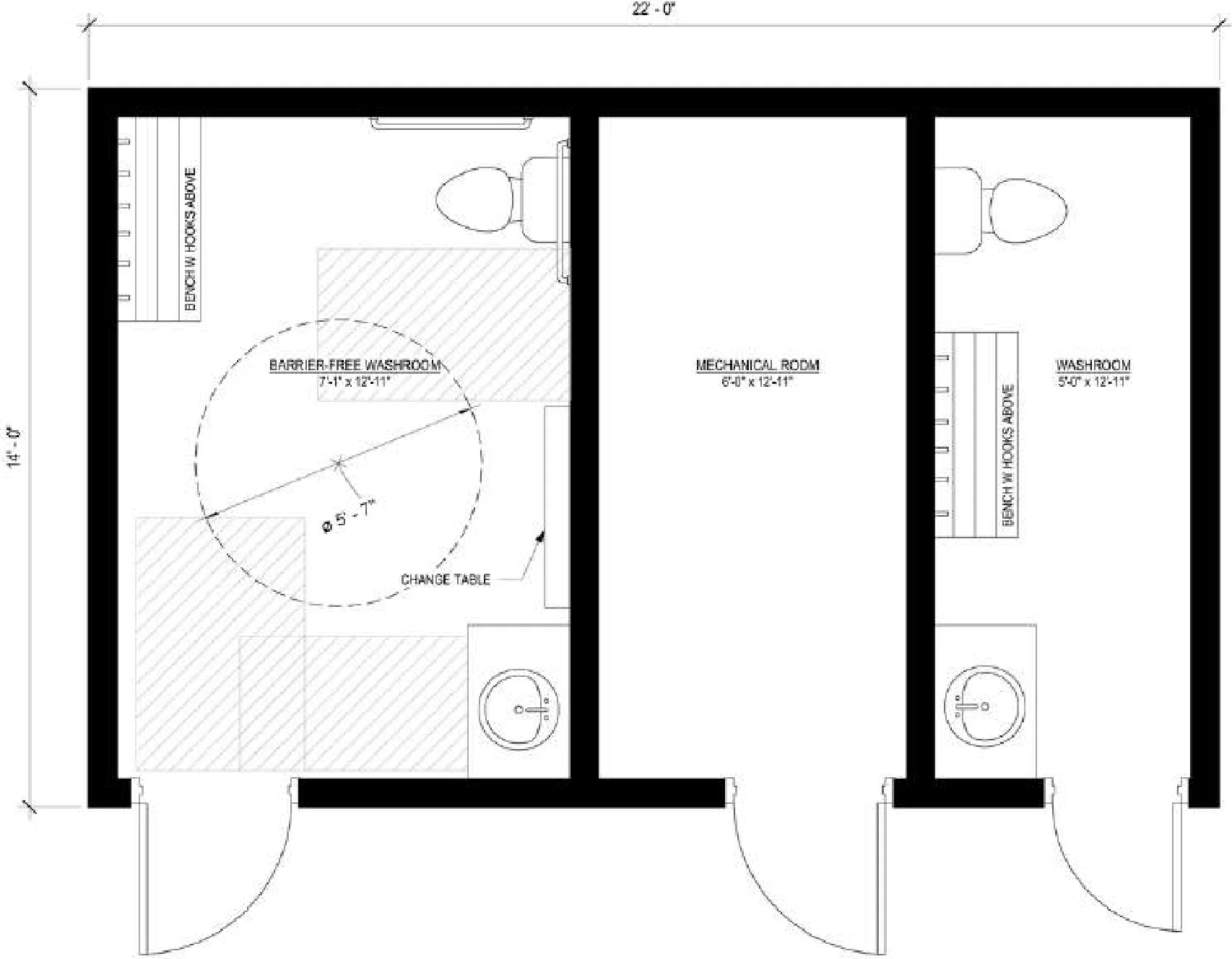 22' × 14', floor plan 2, brochure page 14