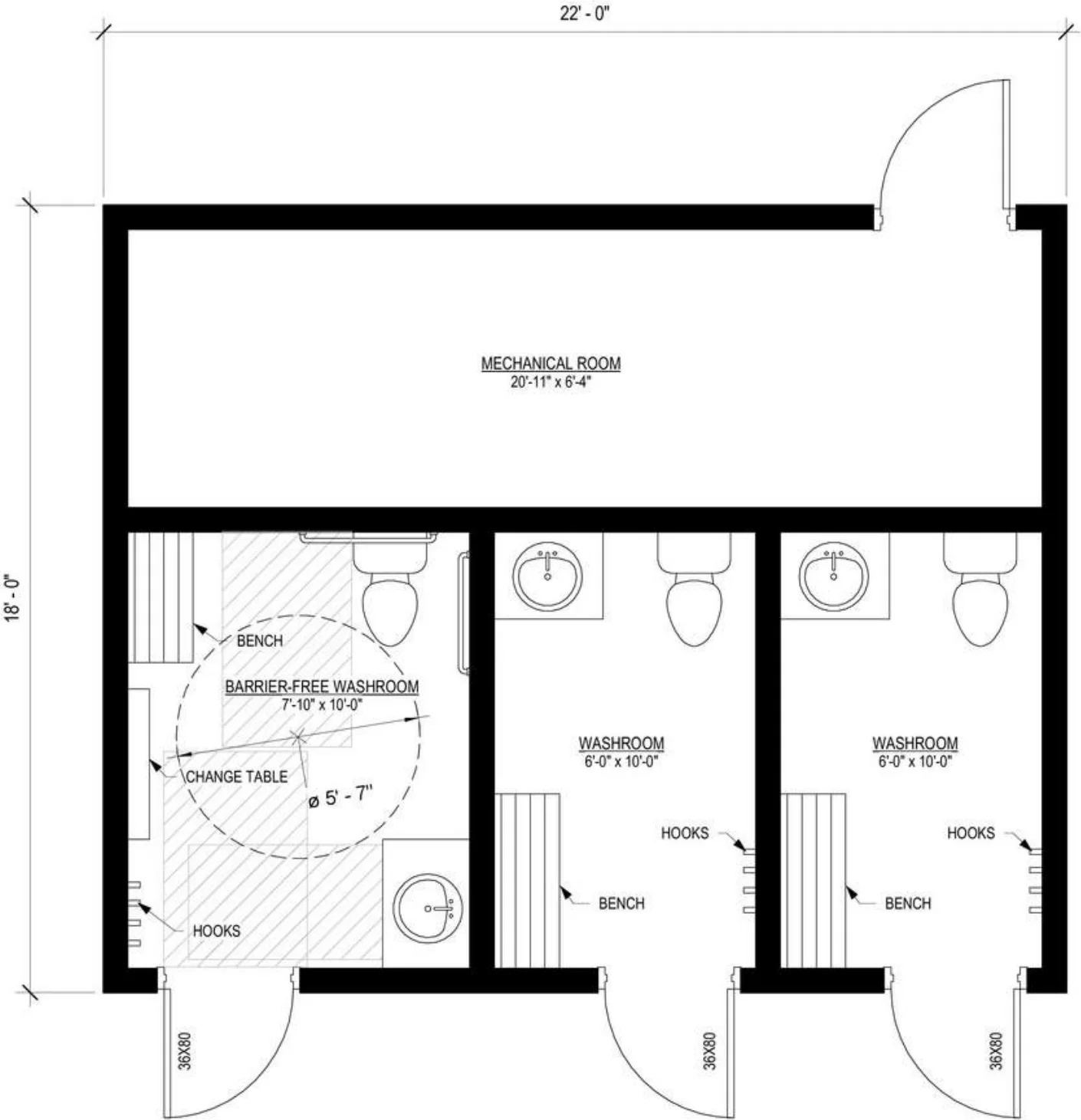 22' × 18', floor plan 2, brochure page 17