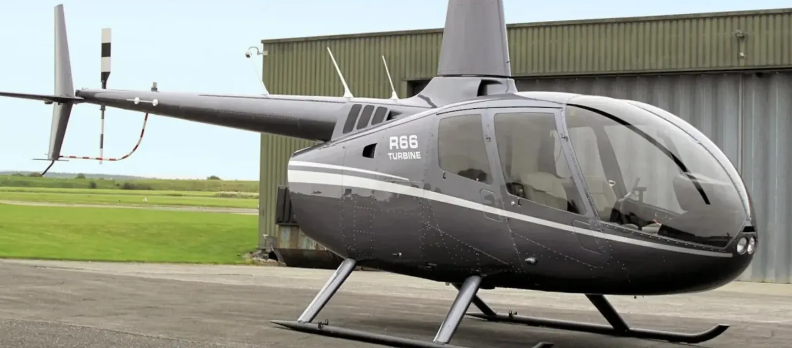 A Robinson R66 turbine helicopter