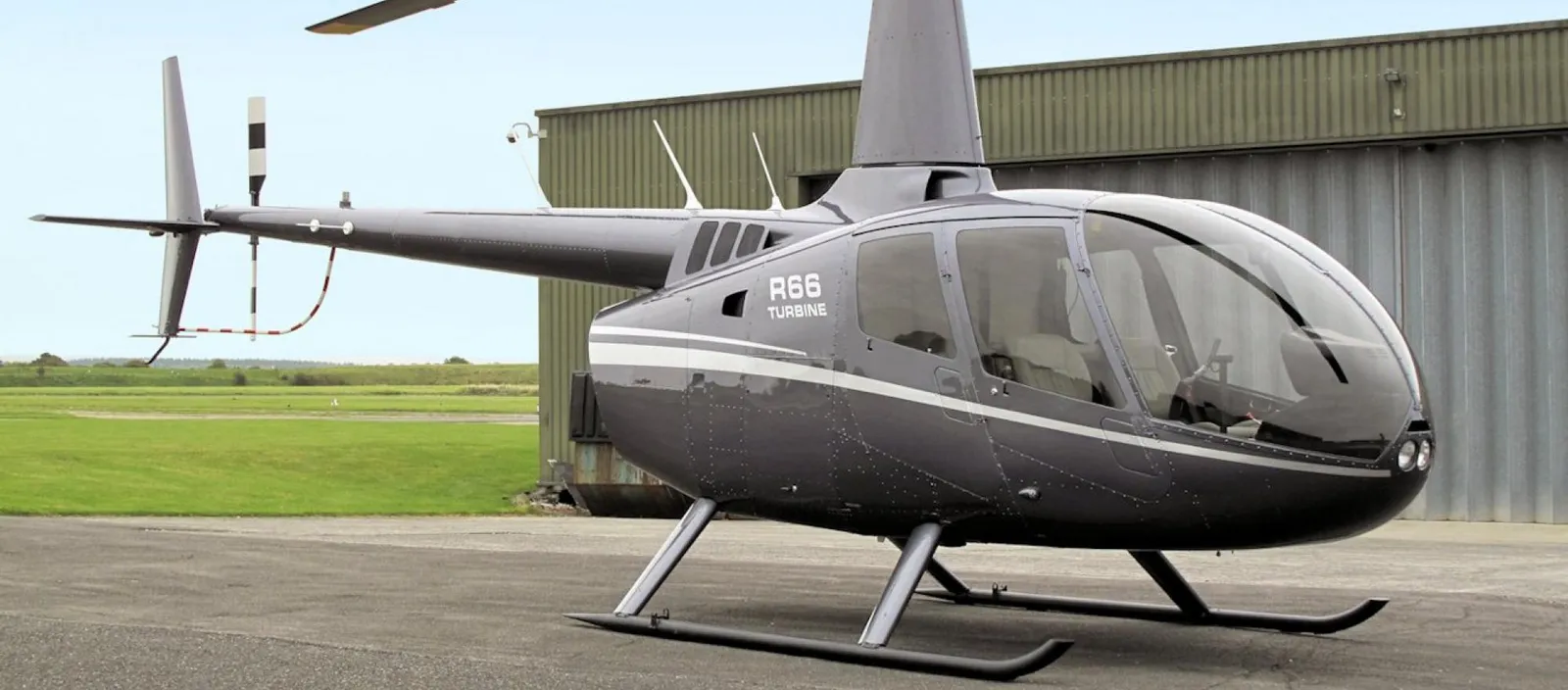 A Robinson R66 turbine helicopter