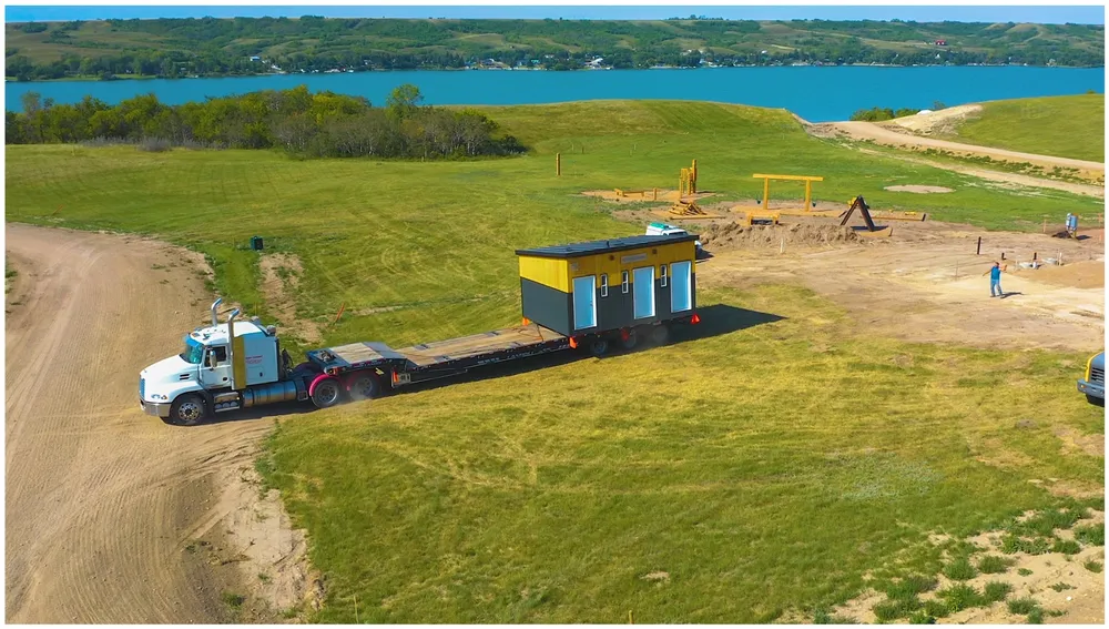 Glamping Resort Washroom, a Herauf Modular project in Diefenbaker Lake, Saskatchewan