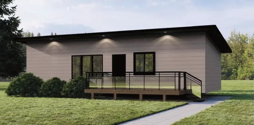 The Alpine exterior, architectural rendering