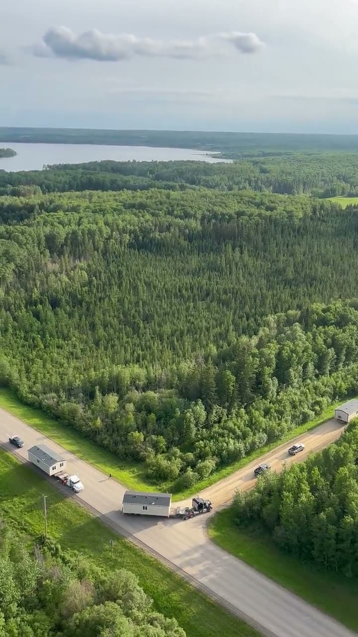 Aerial delivery over Northern Alberta