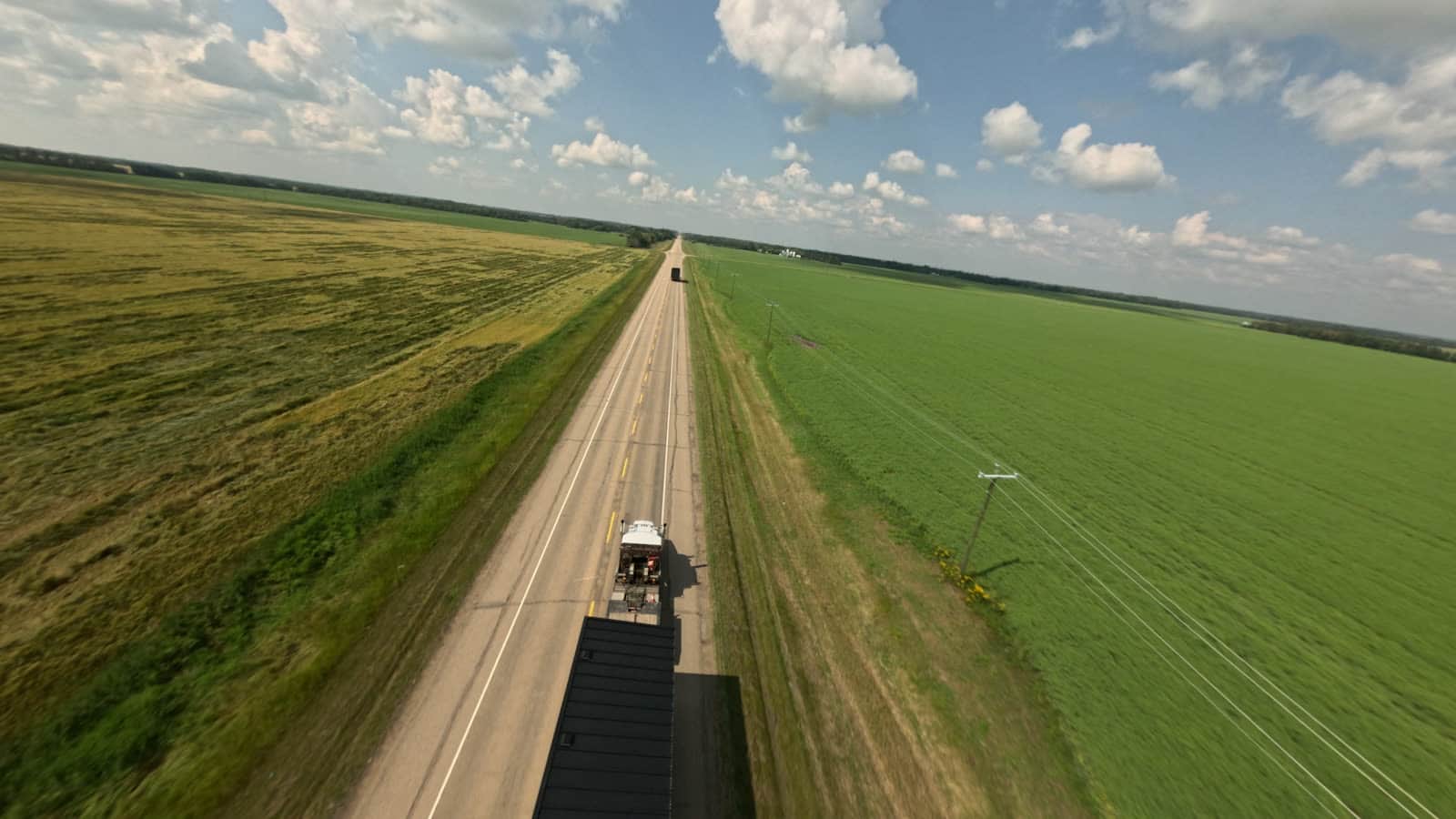 A Herauf modular home on a prairie road